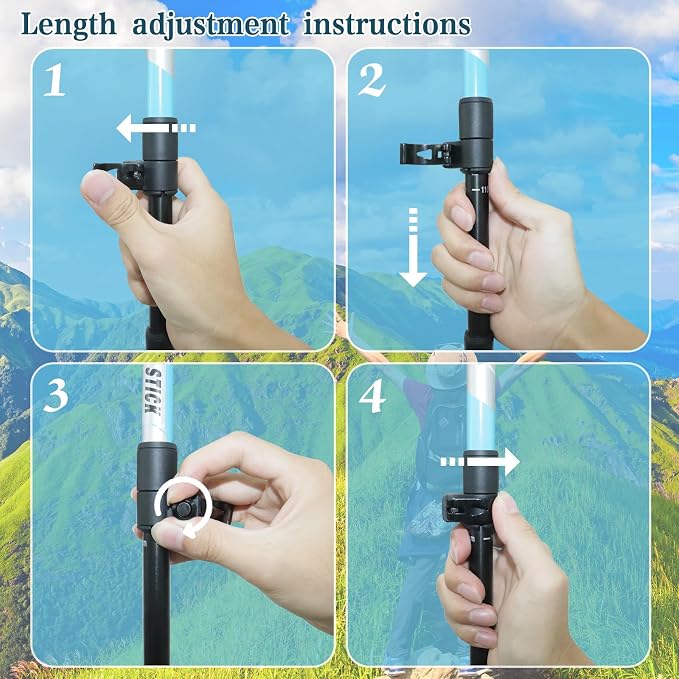 Trekking Poles - Lightweight, Collapsible, Adjustable Hiking Poles - Image 7