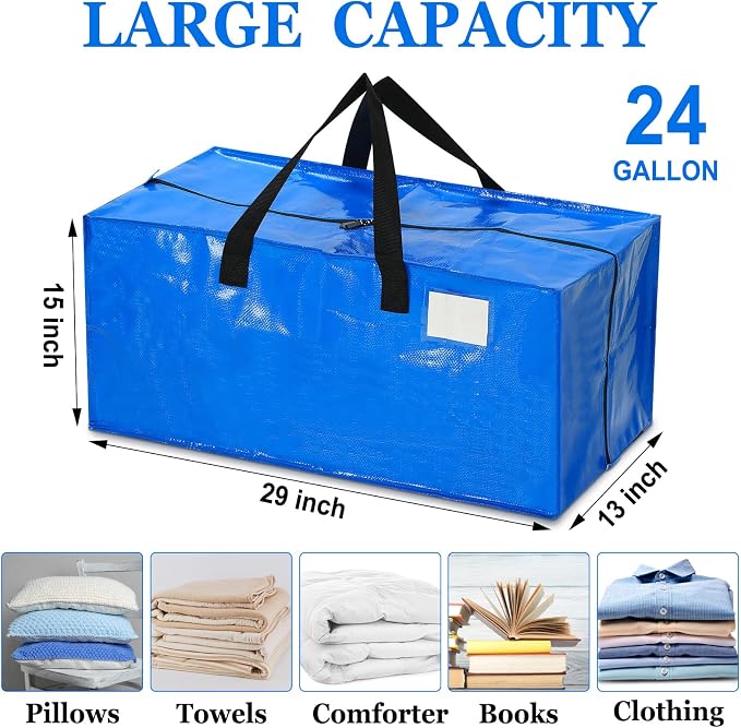 4 Pcs 24 Gallon Large Moving Bags - Image 2
