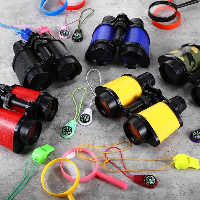 12 Set Binocular Compass Magnifying Glass Set Christmas Birthday Gift Small - Image 2