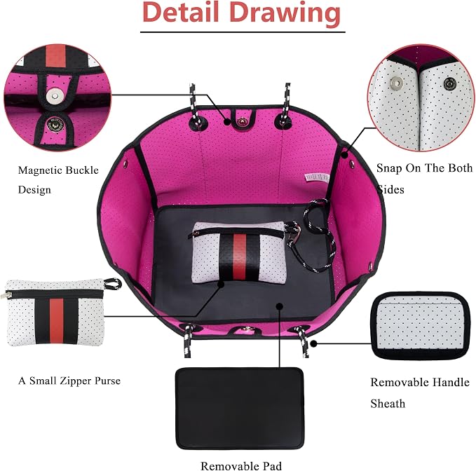QOGiR Neoprene Multipurpose Beach Bag Tote - Image 4