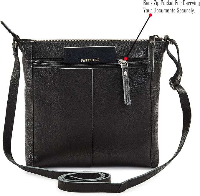 Small Soft Genuine Leather Crossbody Purse Women’s Sling Crossover Shoulder - Image 4