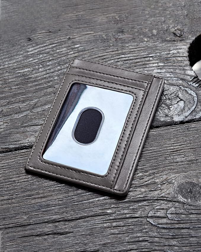 Buffway Slim Minimalist Front Pocket RFID Blocking Leather Wallets - Image 3