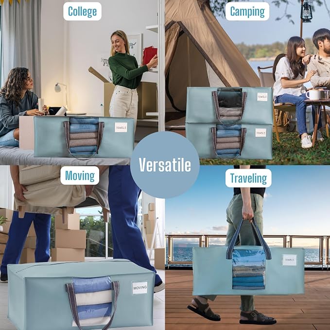 VENO 8 Pack Moving Bags for College, Heavy-Duty Storage Totes, Moving Boxes and - Image 6