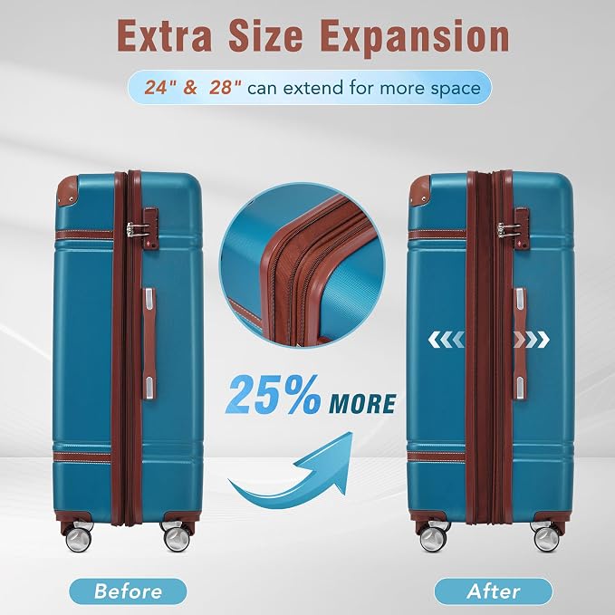 Merax Suitcase Set 28 inches Expandable Luggage - Image 7
