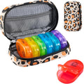 Serfeymi Weekly Travel Pill Organizer 2 Times A Day AM PM Upgraded Rainbow Pill by Serfeymi
