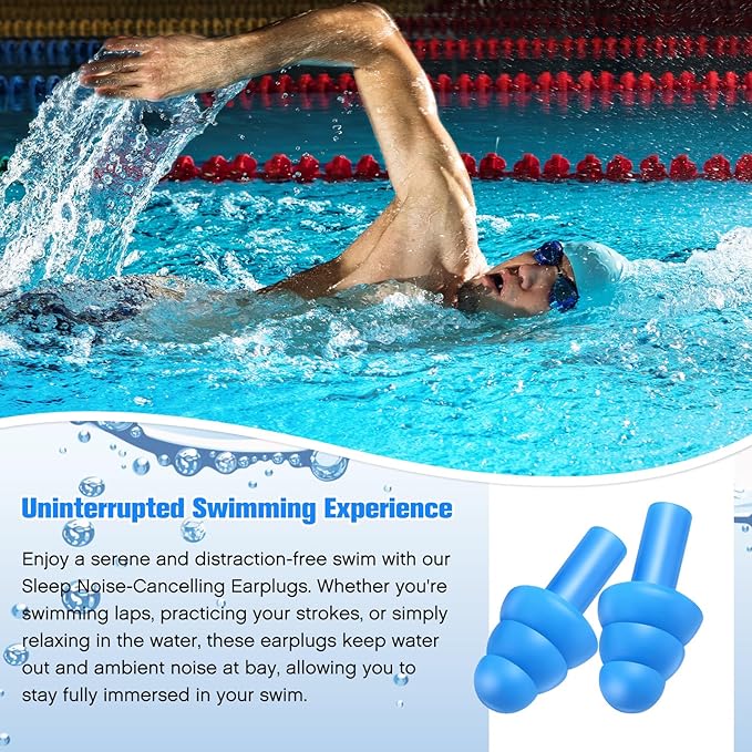 TrelaCo 200 Pairs Silicone Ear Plugs Soft Reusable Waterproof Ear Plugs - Image 5