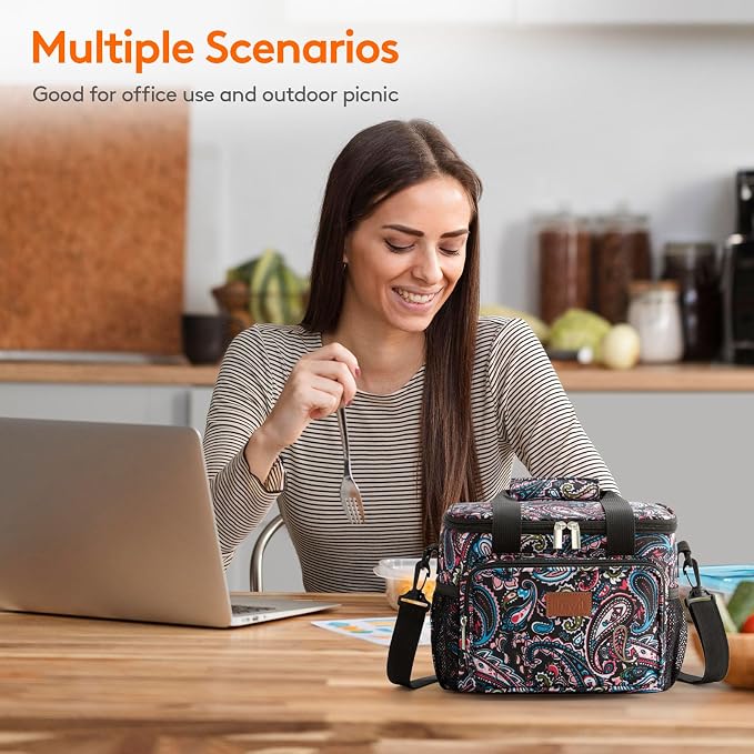Lifewit Medium Lunch Bag Insulated Lunch Box Soft Cooler Cooling Tote - Image 6