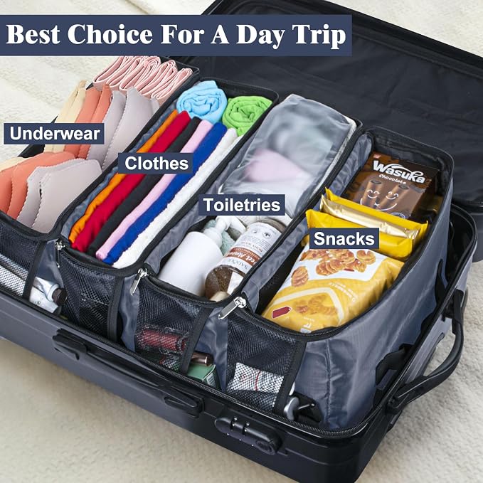 Hanging Travel Organizer, Carry-On Luggage Suitcase Organizer, Portable Travel - Image 5
