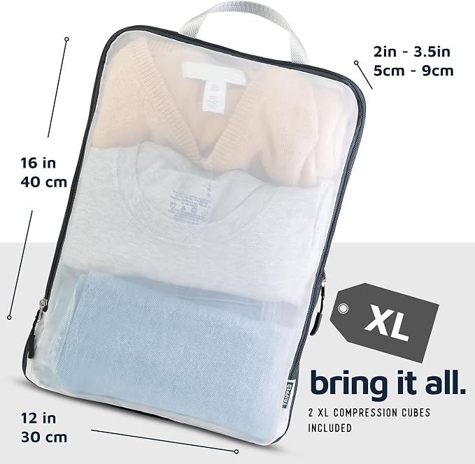 Large Packing Cube Set with See Through Mesh- Compression Packing Cubes Travel - Image 5