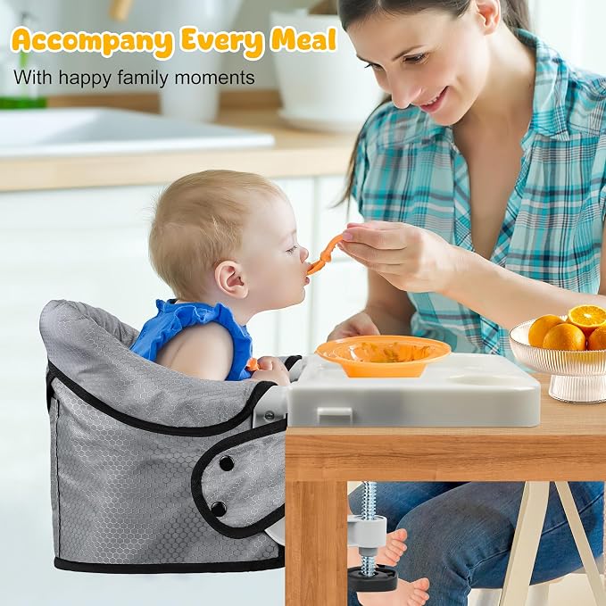 Hook On Chair with Removable Dining Tray, Folding Baby Chair, Portable Table - Image 5