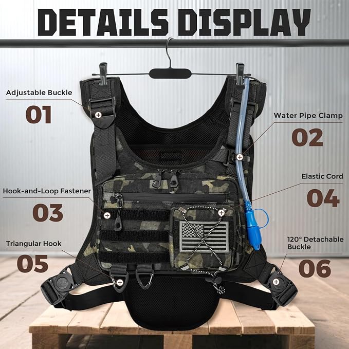 Hydration Vest（The design patent has been granted ）with 2L Water Bladder - Image 3