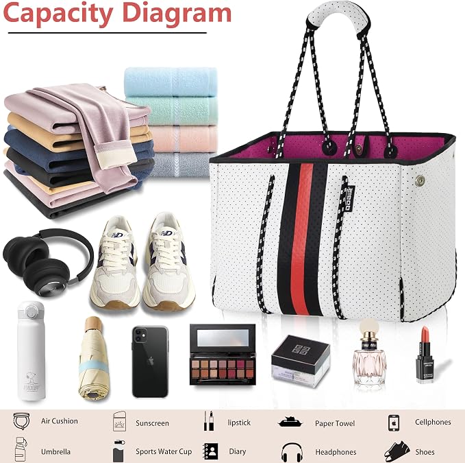 QOGiR Neoprene Multipurpose Beach Bag Tote - Image 5