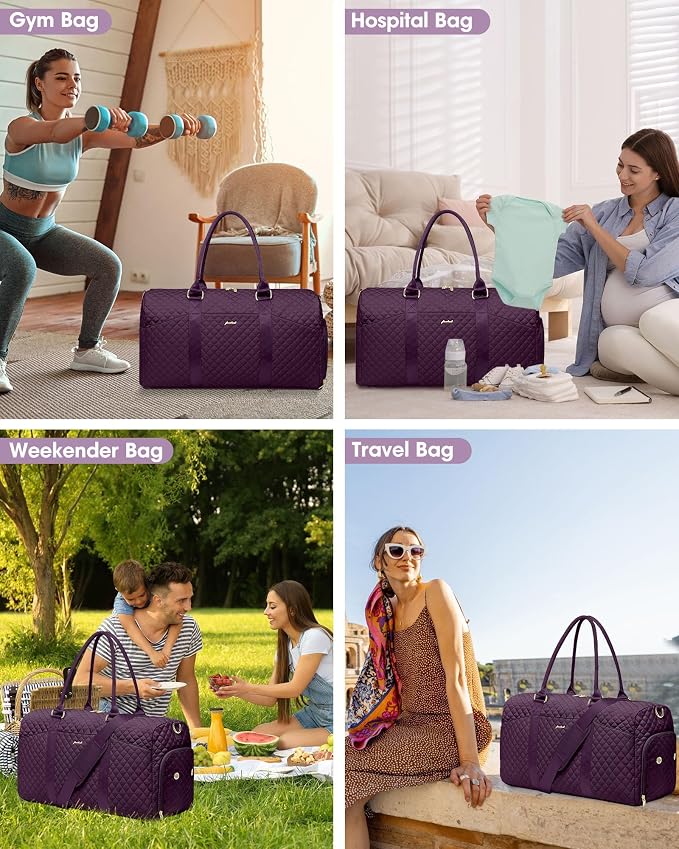 Women Duffle Weekender Travel Bag: Large Duffel Bags - Image 4
