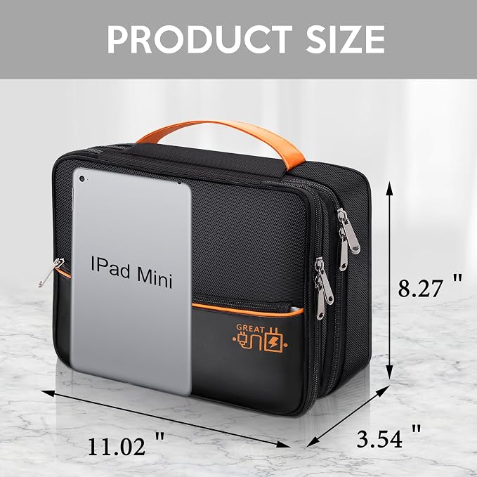 Electronic Organizer Travel Case, Travel Cord Organizer Case Portable - Image 2
