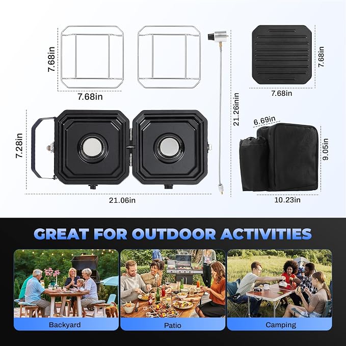 Adjustable 2-Burner Portable Stove - Image 7