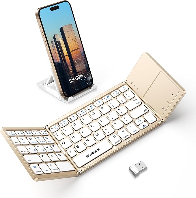 Samsers Multi-Device Foldable Bluetooth Keyboard by HOME