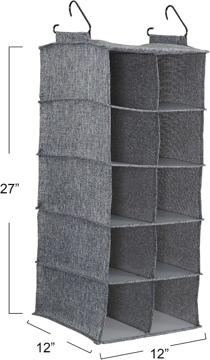 Household Essentials 10 Pocket Hanging Shoe Closet Organizer - Image 4