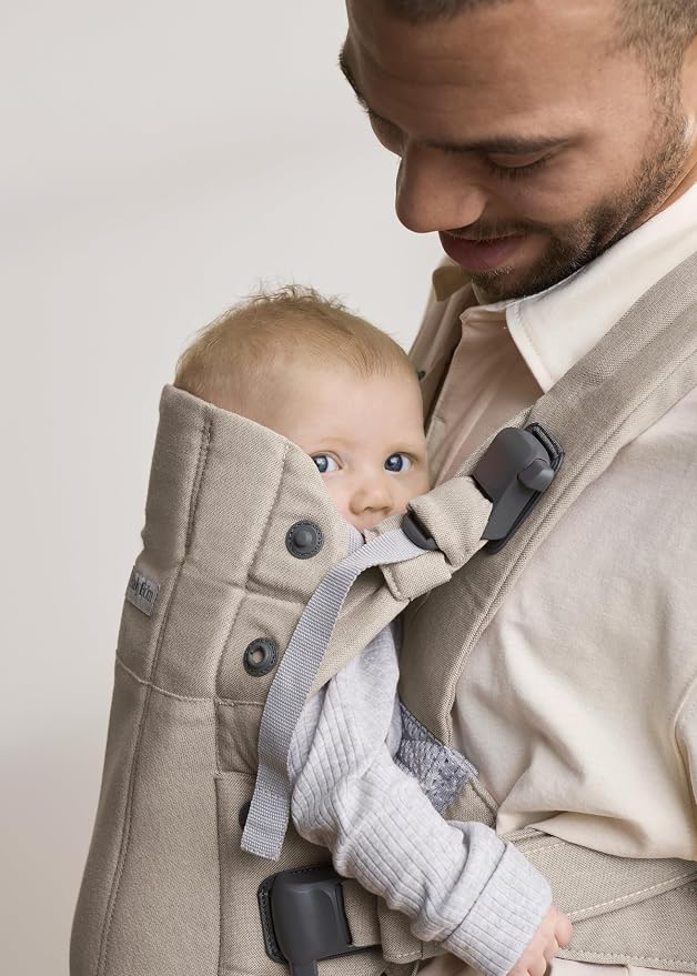 BabyBjörn Baby Carrier Harmony, Woven mélange, Light Beige | 3-in-1 Ergonomic - Image 2