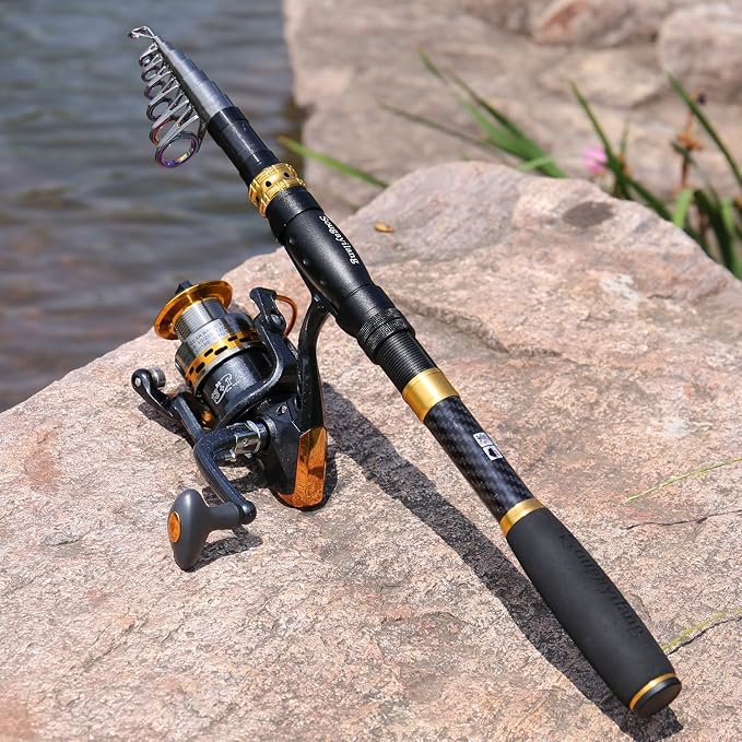 Sougayilang Fishing Rod Reel Combos Carbon Fiber Telescopic Fishing pole - Image 6