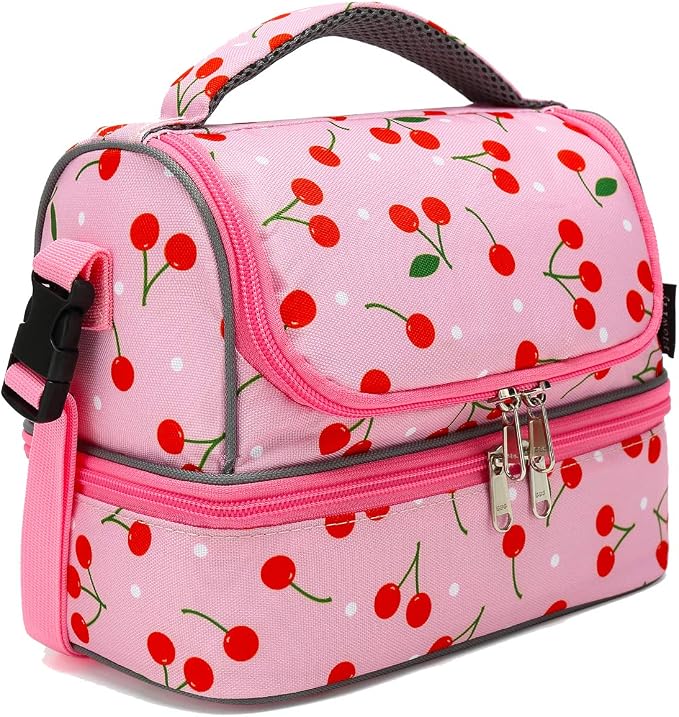 FlowFly Kids Double Decker Cooler Insulated Lunch Bag Large Tote by FlowFly