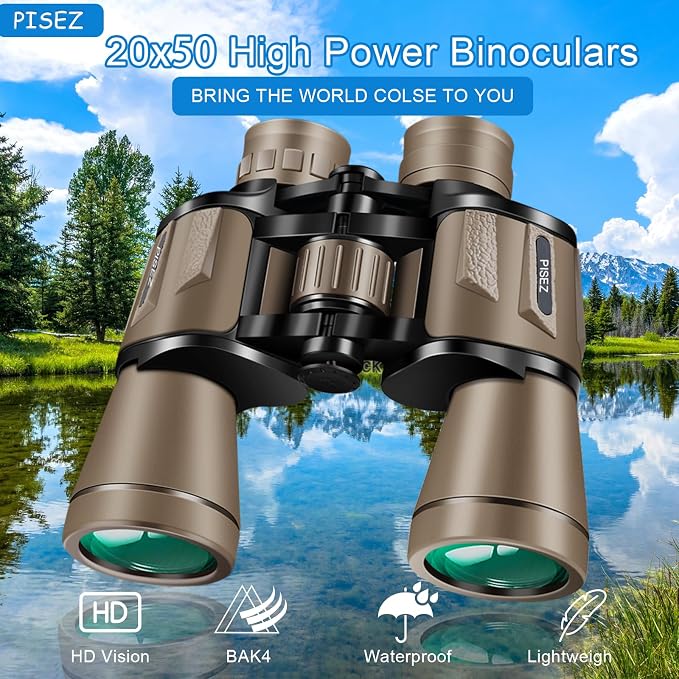 PISEZ 20X50 Binoculars for Adults High Powered - Image 3
