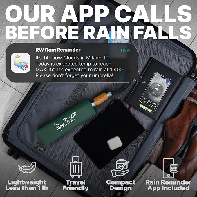 Royal Walk Windproof Folding Travel Umbrella Compact and Strong Luxurious Real - Image 6