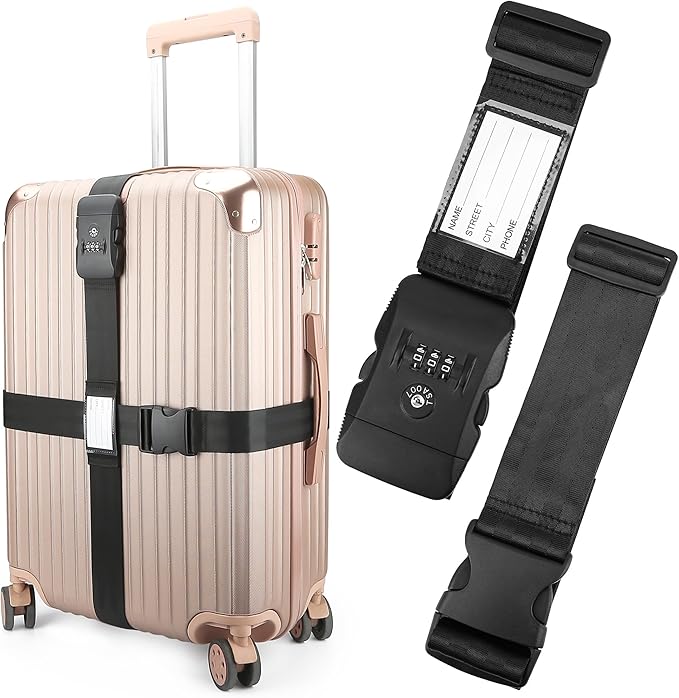 Luggage Straps, TSA Approved Luggage Strap Belt by LUCKLISA