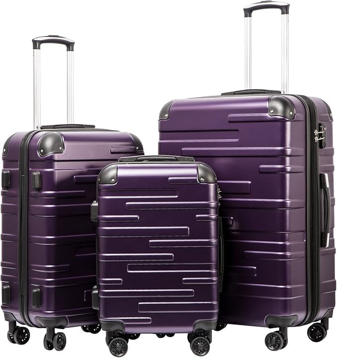 Coolife Luggage Expandable Suitcase 3 Piece Set by COOLIFE
