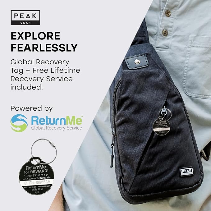 Peak Gear Travel Sling Bag. Compact Crossbody Bag | Lighter and Smaller than a - Image 5
