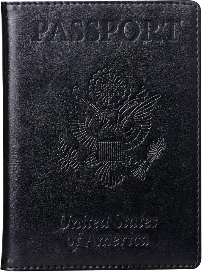 TIGARI Passport Holder for Travel Women Men, PU Leather Passport Wallet Cover by TIGARI