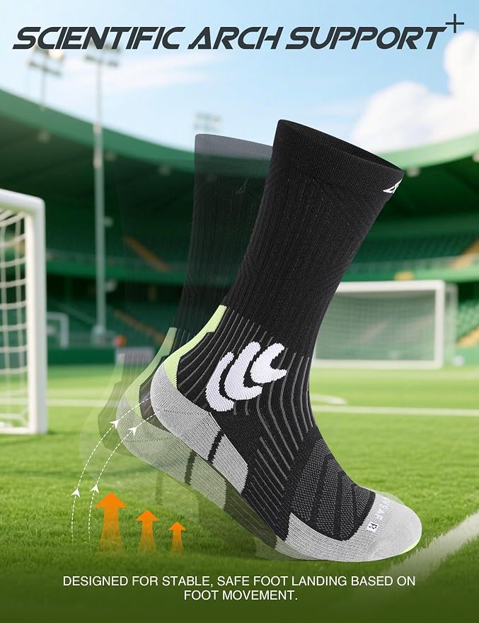 Men's Compression Running Socks: Coolmax Athletic Crew Socks Moisture Wicking - Image 5