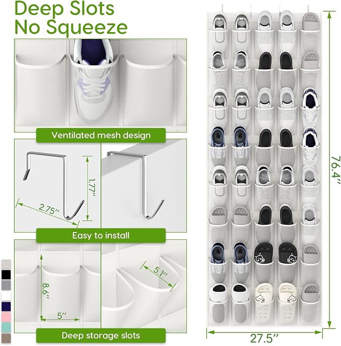 Unjumbly Over the Door Shoe Organizer - Image 2