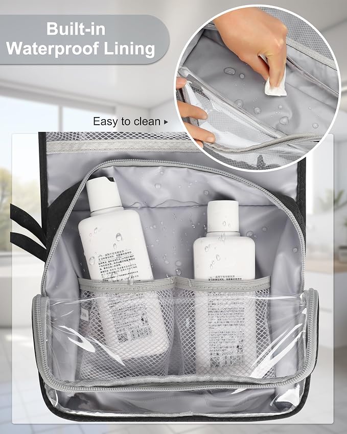 Small Hanging Toiletry Bag for Men and Women, Portable Hanging Organizer for - Image 9