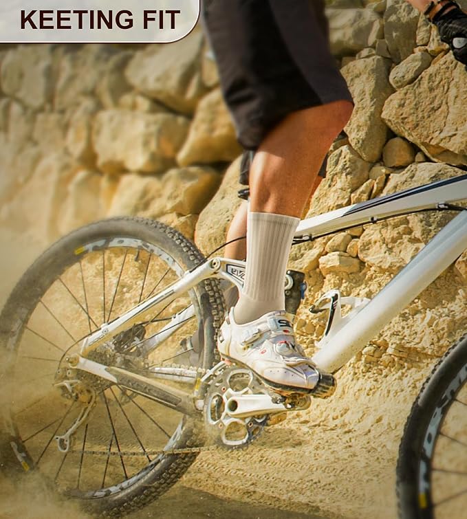 BULLIANT Compression Socks for Men 6Pairs, Athletic Crew Socks Cushioned For - Image 5