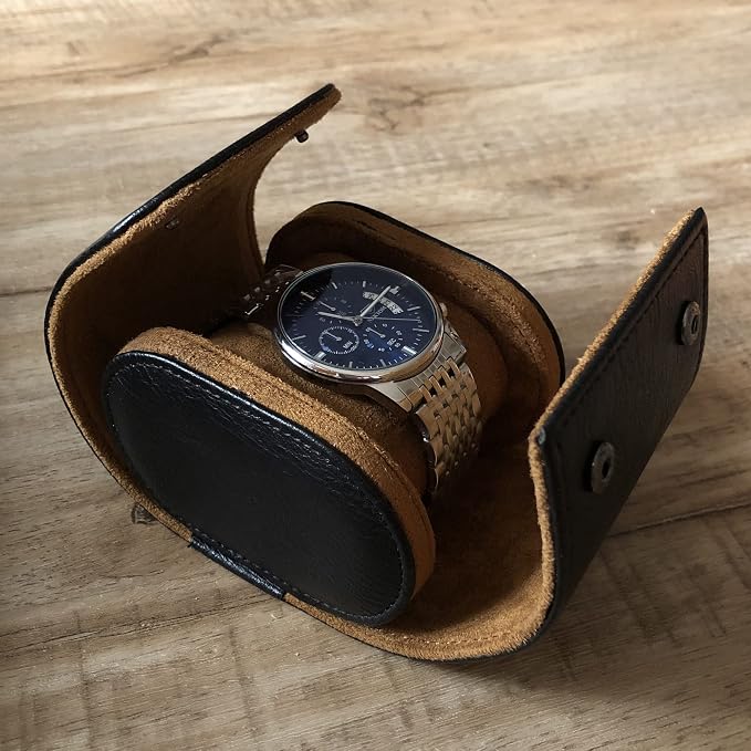Longjet Watch Roll Travel Case for Men Portable Watches Organizer Box - Image 7