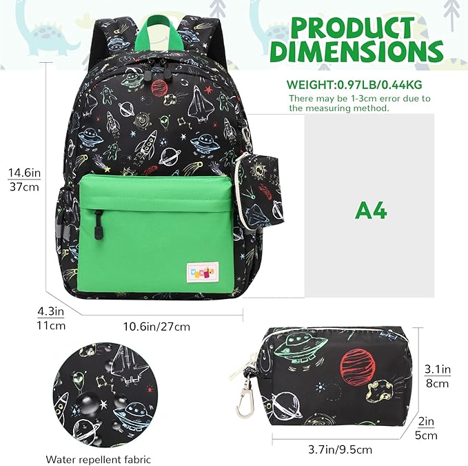 mygreen Toddler Backpack, Kids Backpack - Image 2