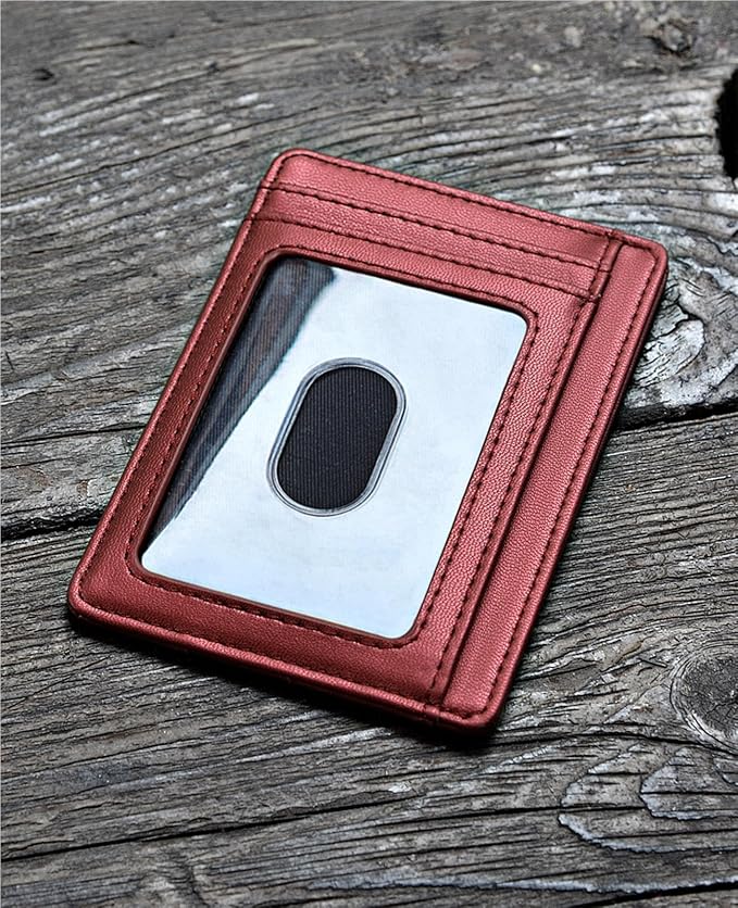 Buffway Slim Minimalist Front Pocket RFID Blocking Leather Wallets - Image 4