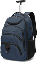 Boavan Rolling Backpack, 17 inch Water Resistant Wheeled Backpack, Carry on by Boavan
