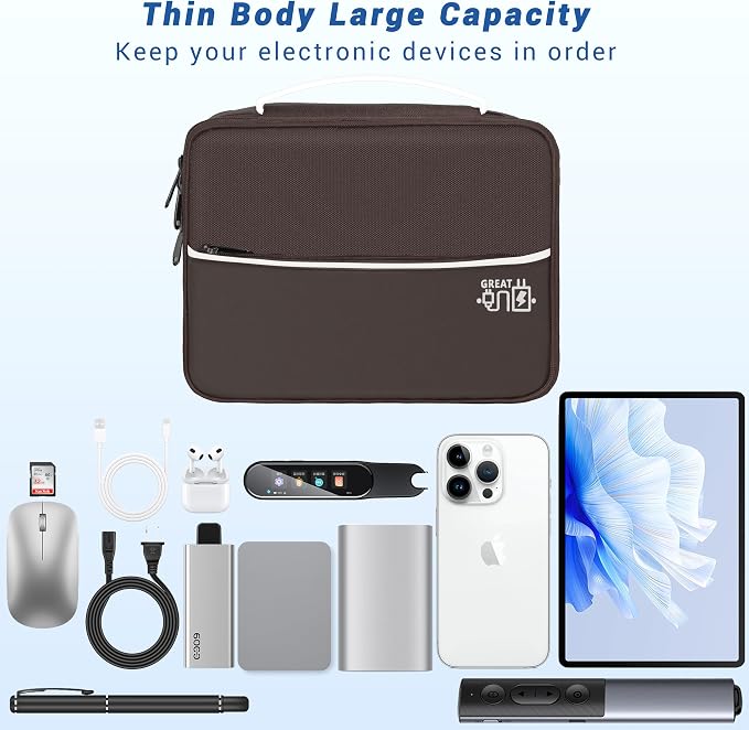 Electronics Organizer, Travel Cord Organizer Pouch, Portable Cable Organizer - Image 2