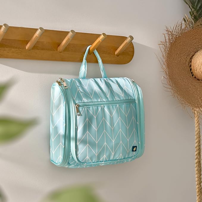 PAVILIA Large Hanging Toiletry Bag Travel Bag Women Men, Cosmetic Organizer - Image 6
