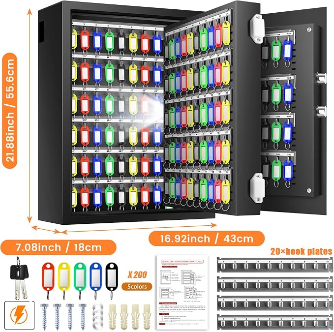 200 Keys Fireproof Key Safe - Image 2