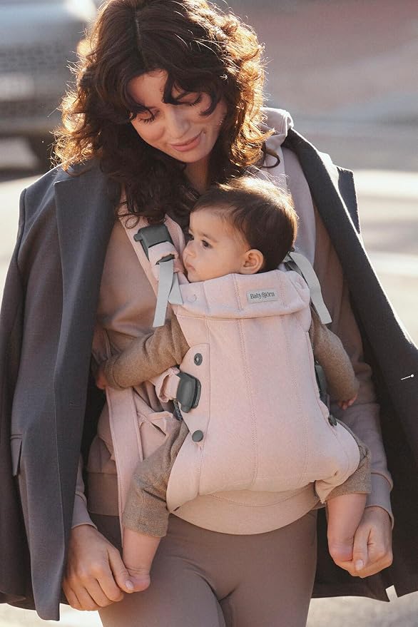 BabyBjörn Baby Carrier Harmony, Light Pink, Woven Mélange | 3-in-1 Ergonomic - Image 8