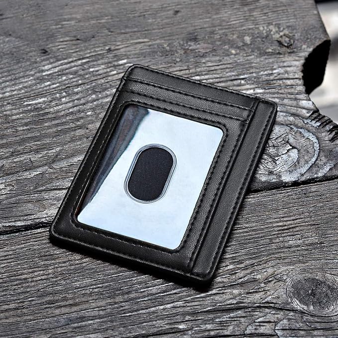Buffway Slim Minimalist Front Pocket RFID Blocking Leather Wallets - Image 3
