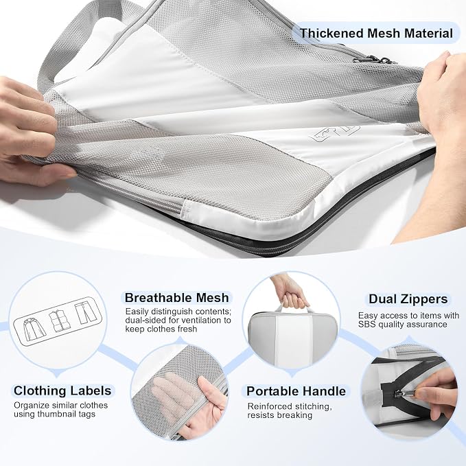 10 Set Compression Packing Cubes - Image 6