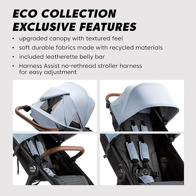 Baby Jogger City Mini GT2 Single Stroller Eco-Friendly Series Slate Fog - Image 4