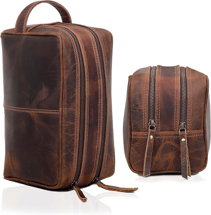 VC VINTAGE COUTURE Leather Toiletry Bag - Image 5
