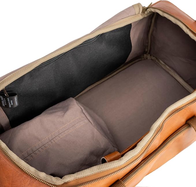 Berliner Bags Vintage Genuine Leather Duffle Denver XL - Image 5