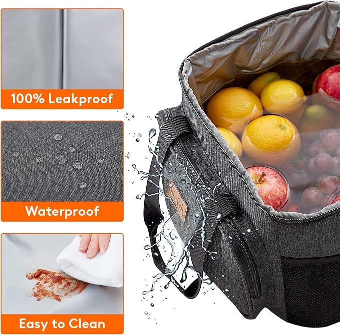 Lifewit Large Lunch Bag Insulated Lunch Box Soft Cooler Cooling Tote - Image 4