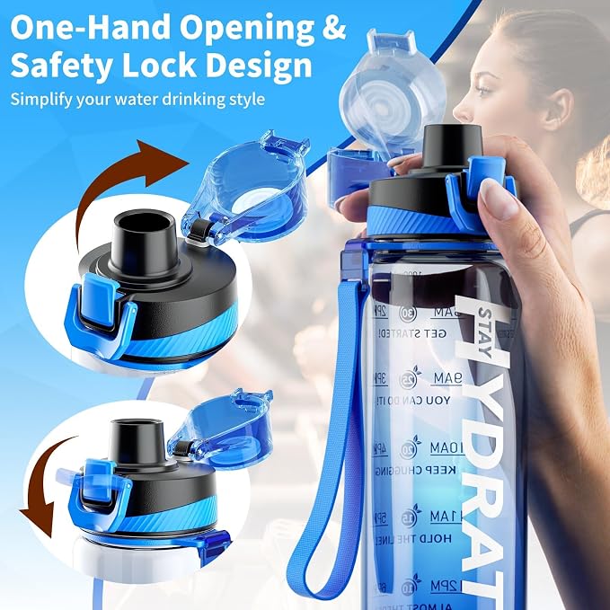 Water Bottle, 32 oz Motivational Water Bottles - Image 7