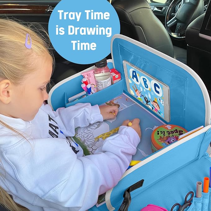 MENZOKE Kids Travel Tray for Boys or Girls, Travel Tray for Kids Car Seat - Image 2